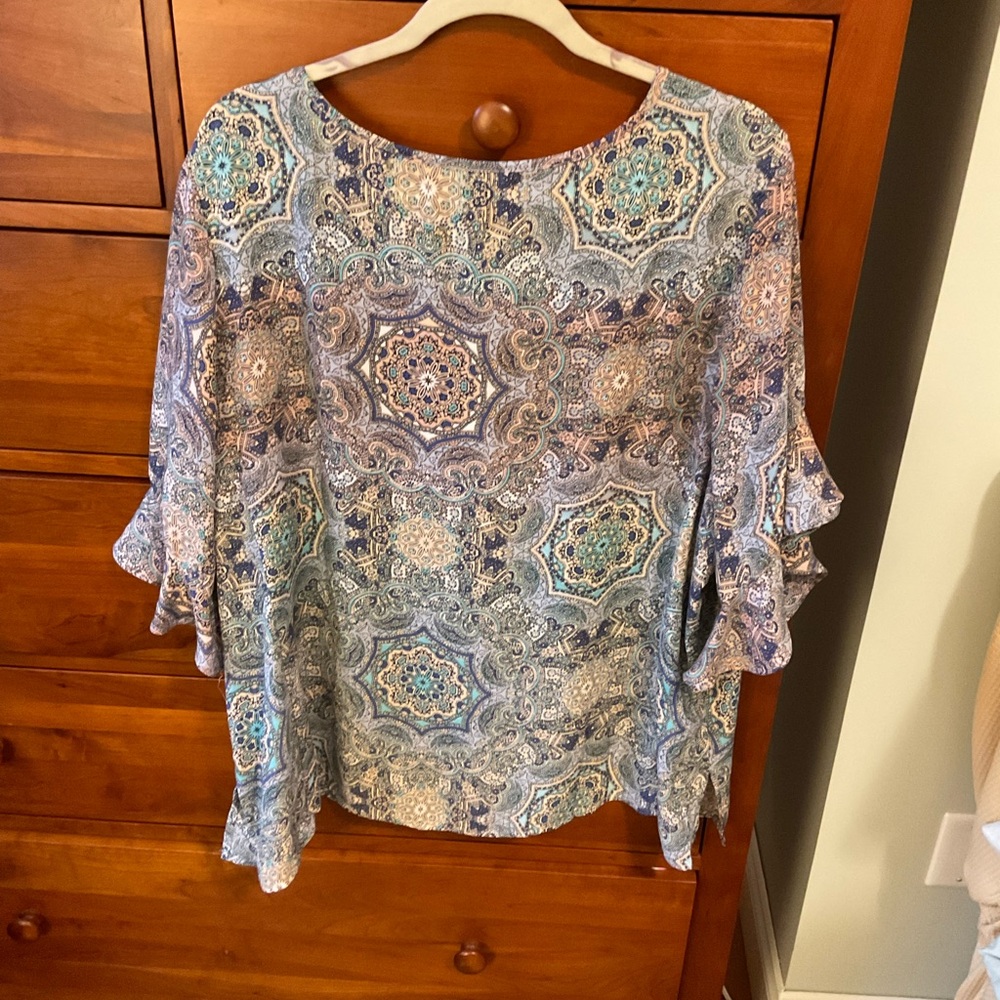 Zac & Rachel Multicolor Patterned Blouse - Picture 3 of 6